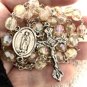IRIDESCENT GLASS ROSARY